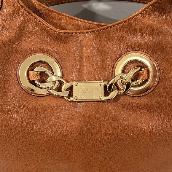 Michael Kors cognac leather purse - Picture 2 of 9